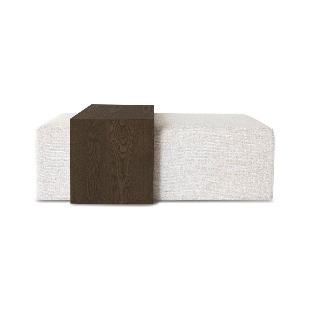 Forest Coffee Ottoman - Cream & Dark Brown