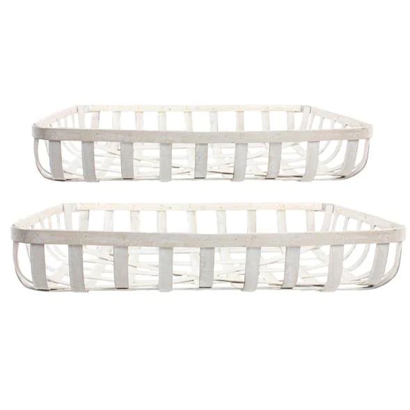 Basket Tobacco White 16 x 24"