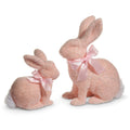 Pink Iced Beaded Bunnies - Assorted Sizes
