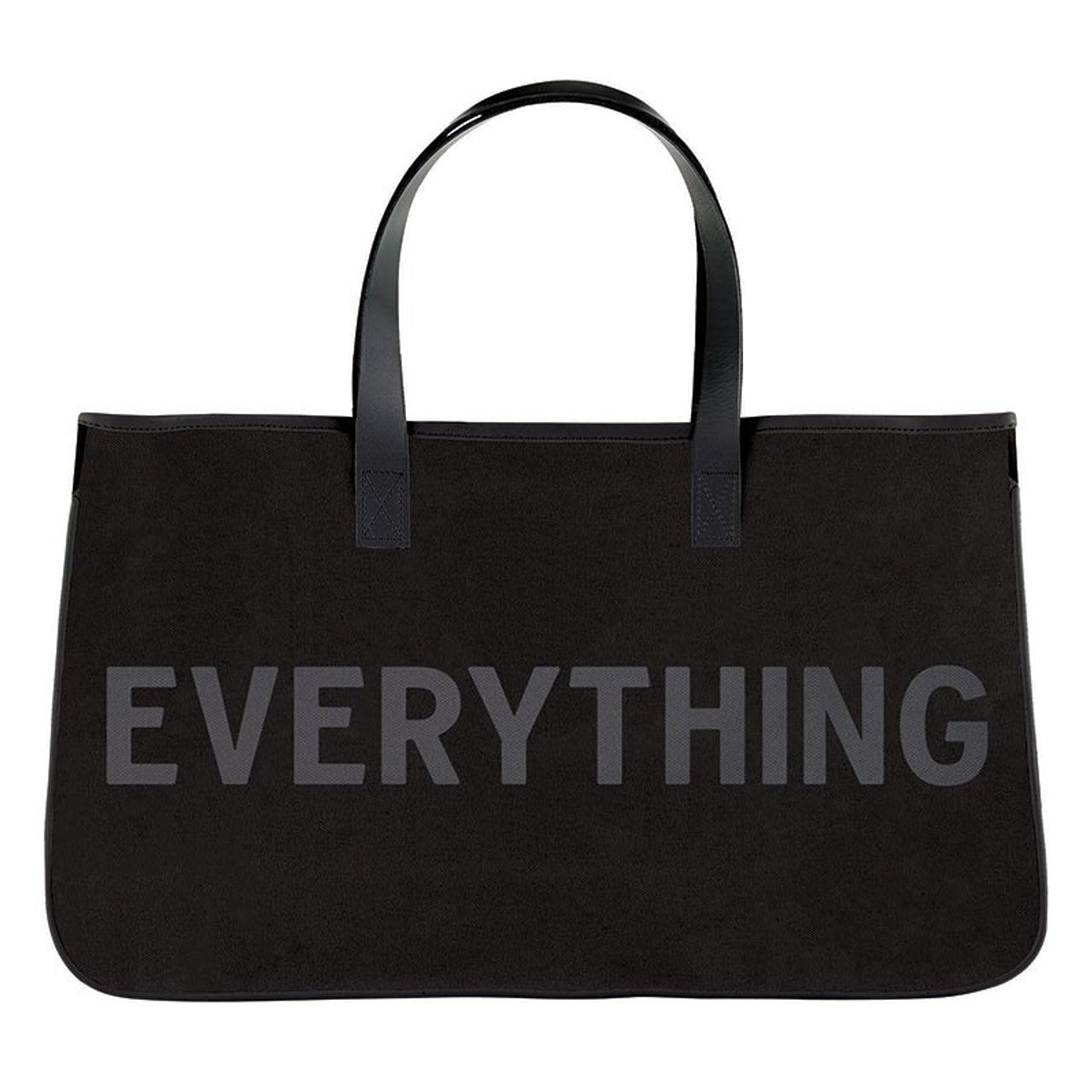 Everything Black Canvas Tote Bag
