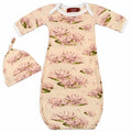 Bamboo Newborn Gown & Hat Set Water Lily Milkbarn
