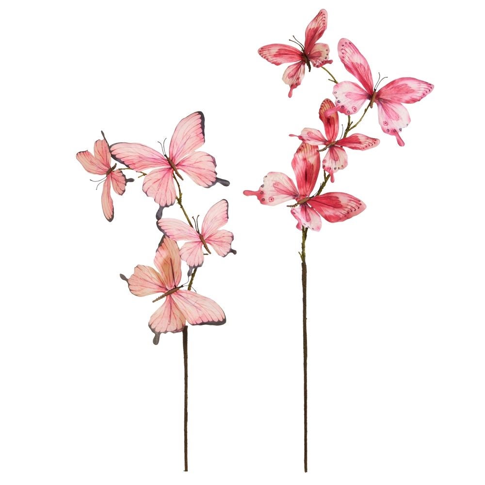 Floral Butterfly Spray 32"