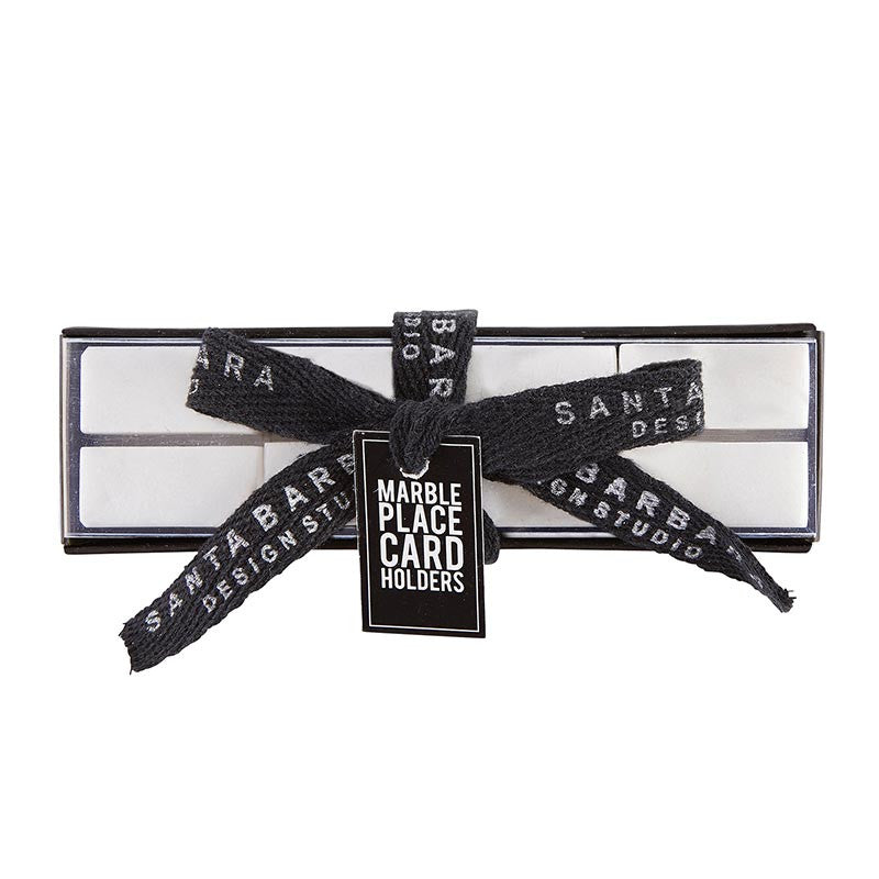 White Marble Place Card Holders