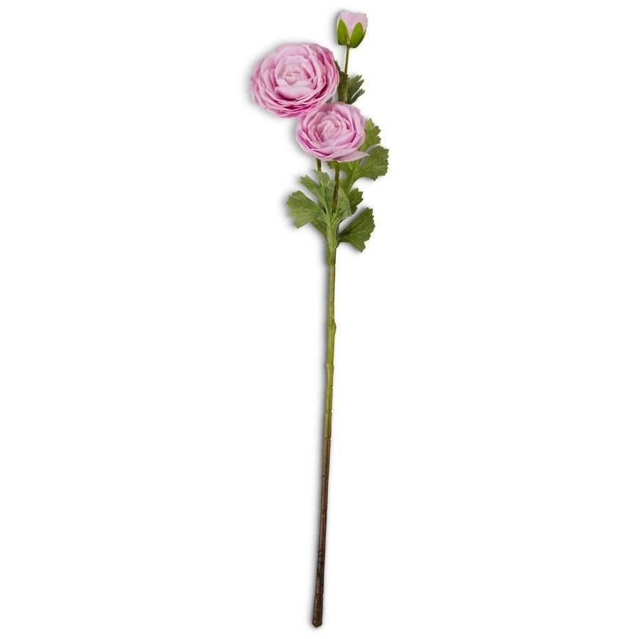 Floral Real Touch Triple Bloom Ranunculus Pink Single
