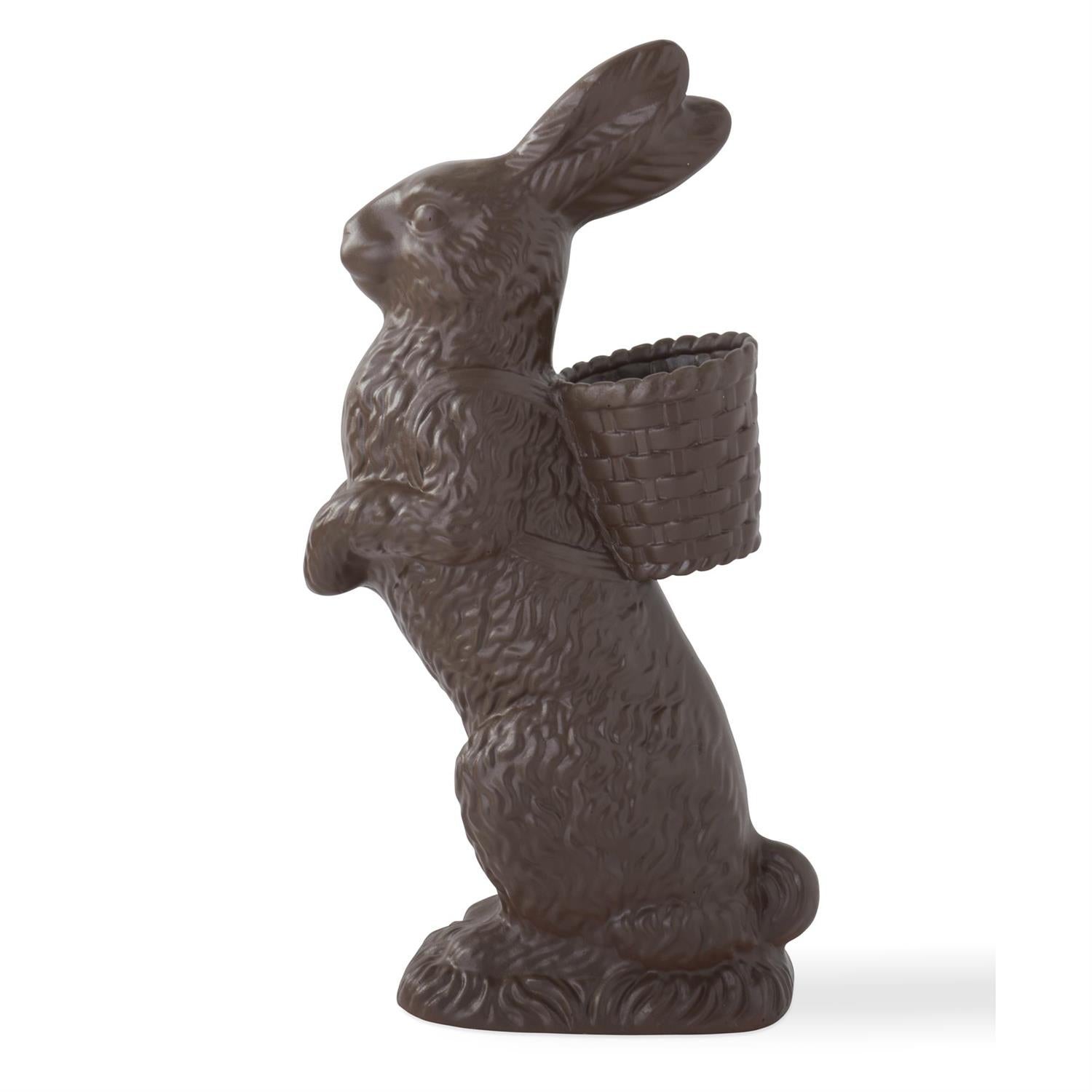 Resin Chocolate Bunny w/ Basket 34.25"