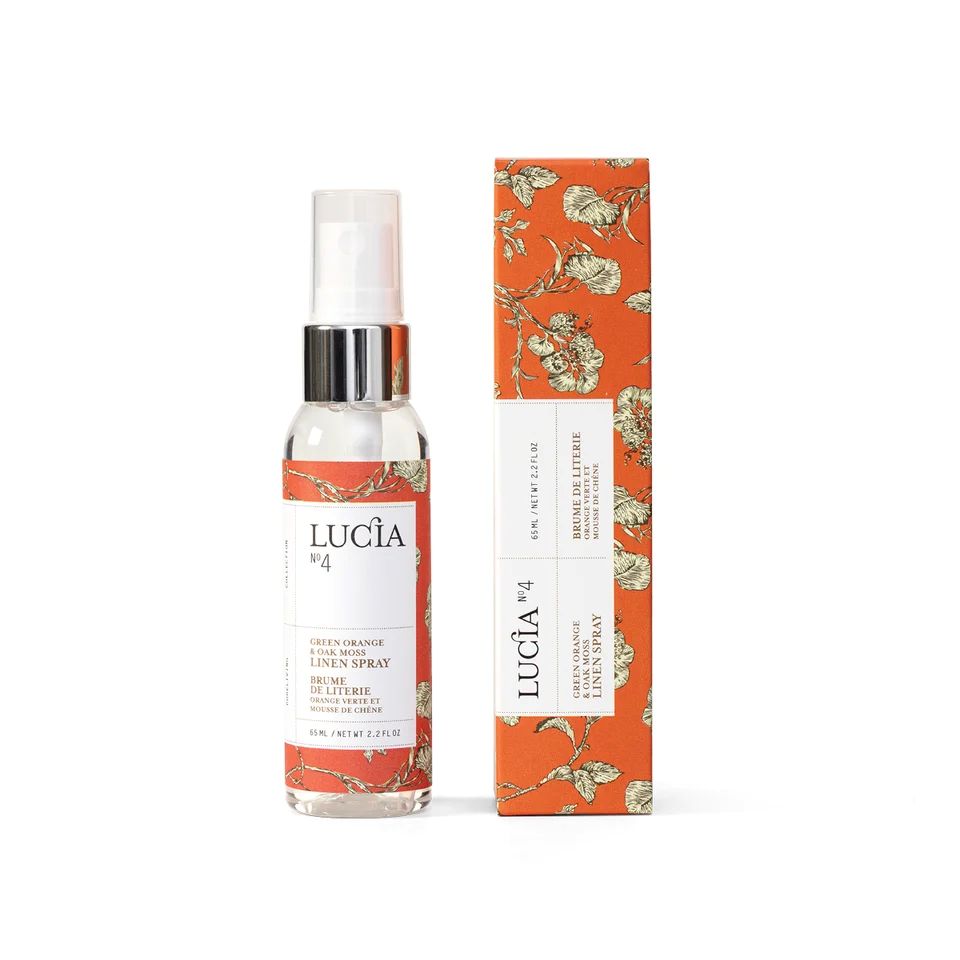 Lucia Linen Spray Green Orange and Oak Moss
