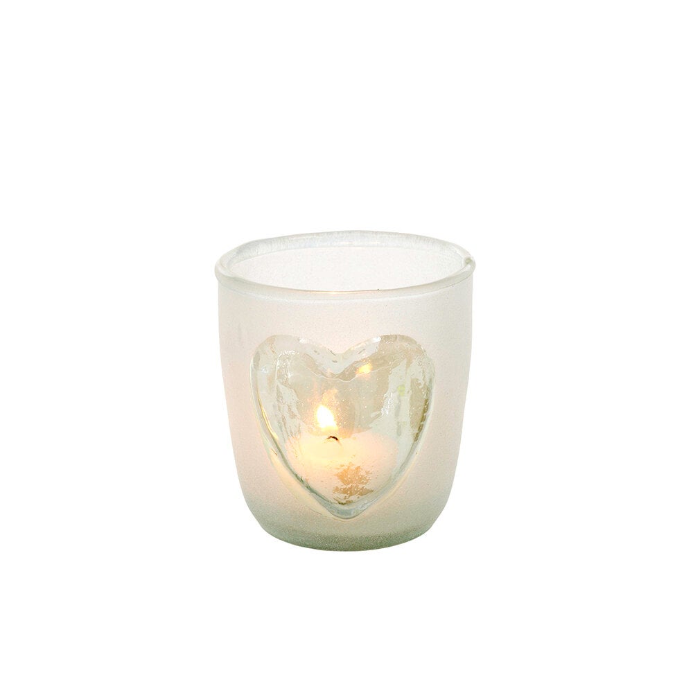 Frosted Heart Votive - Small