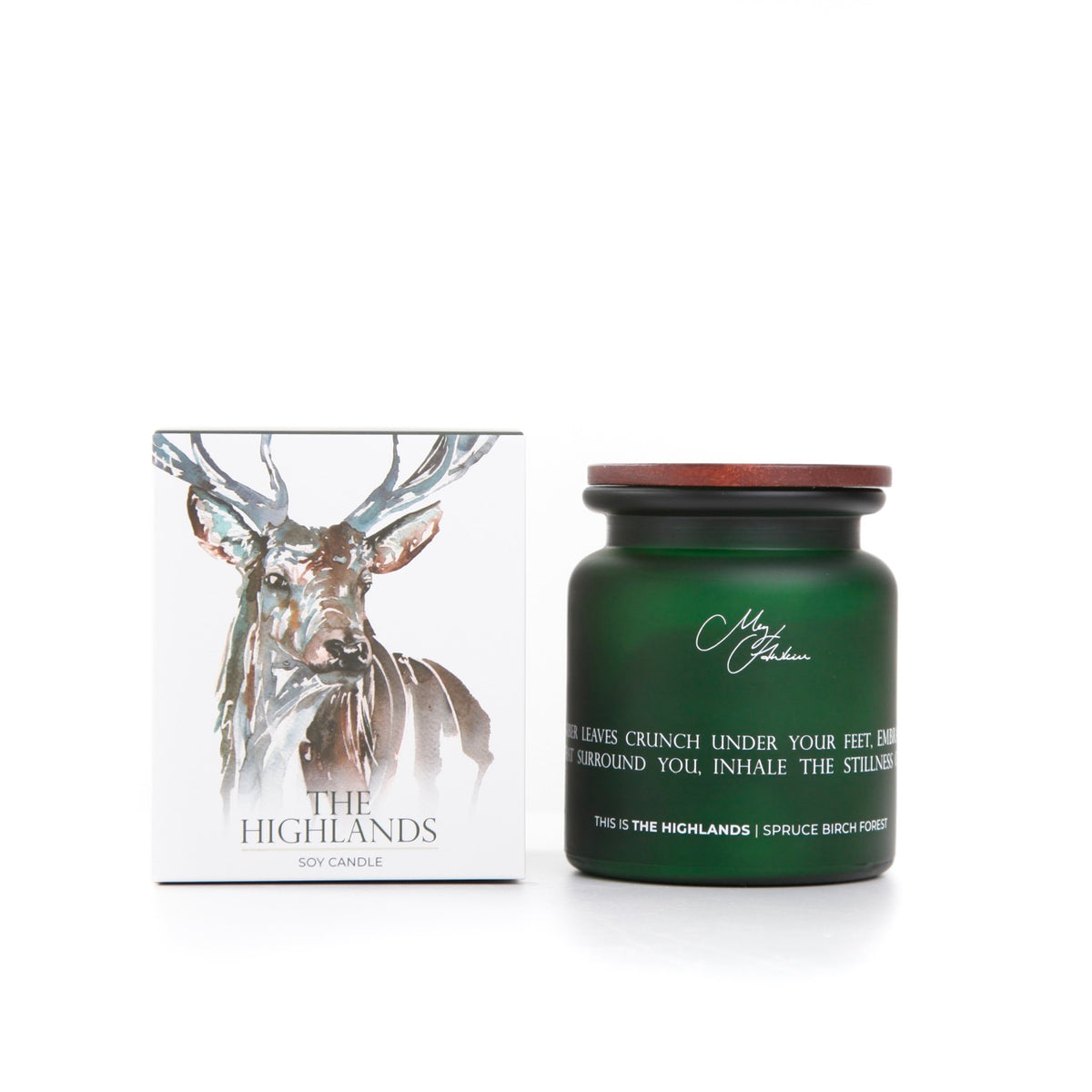 The Highlands Stag Spruce & Birch Forest Candle | Stonehouse Candles