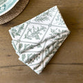 Napkin Cloth Set/4 Winter Greens Mahogany