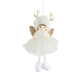 Plush Fabric Angel Ornament with Silver  Wings 7.5"