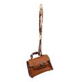 Birkin Bag Purse Charm - Tan Brown