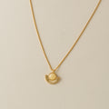 Lover's Tempo | Moonpetal Pendant Yellow Gold Necklace