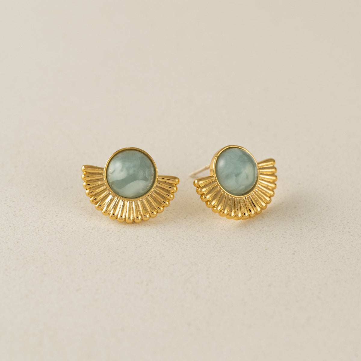 Lover's Tempo | Moon Petal Studs Sky Earrings
