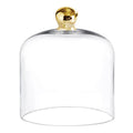 Glass Cloche with Gold Knob - Medium