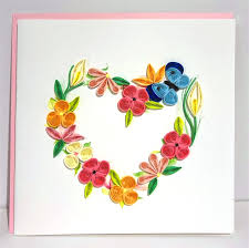 Quilling Card | Floral Heart Wreath