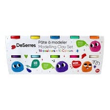 5 Color Glitter Modelling Clay Kit