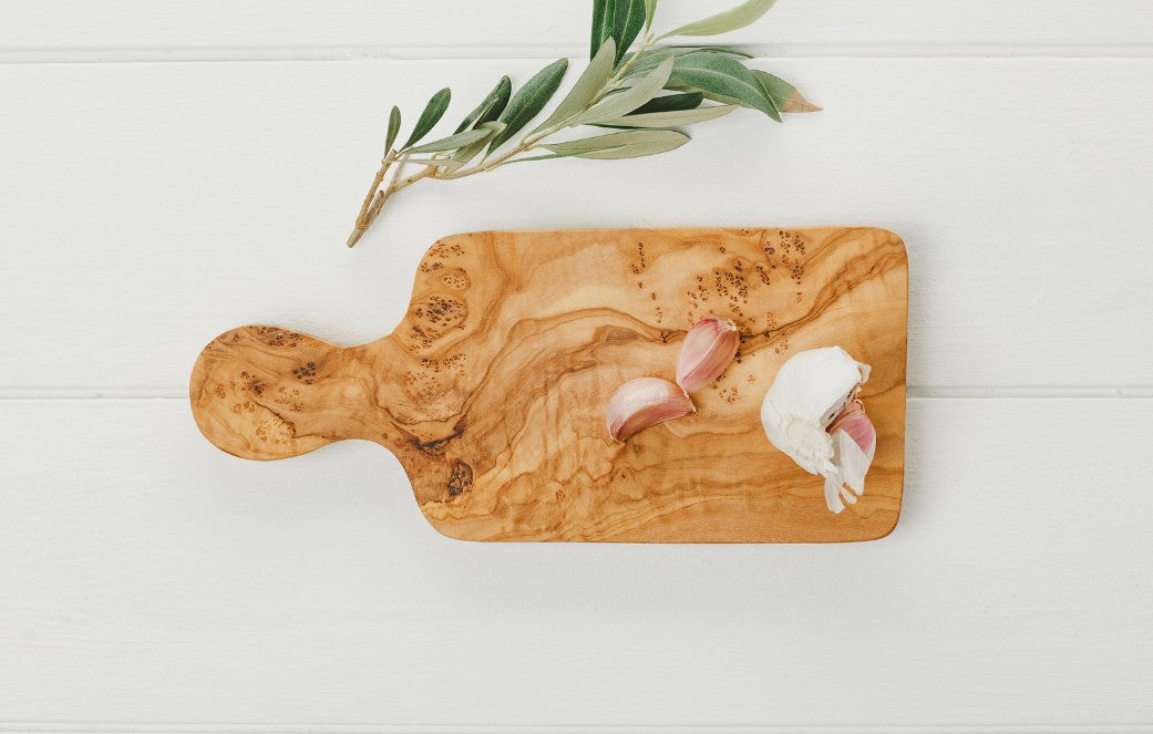 Selbrae House | Olive Wood Small Handle Cheese Board