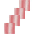 Peppermint Stripe Woven Napkins Set of 4