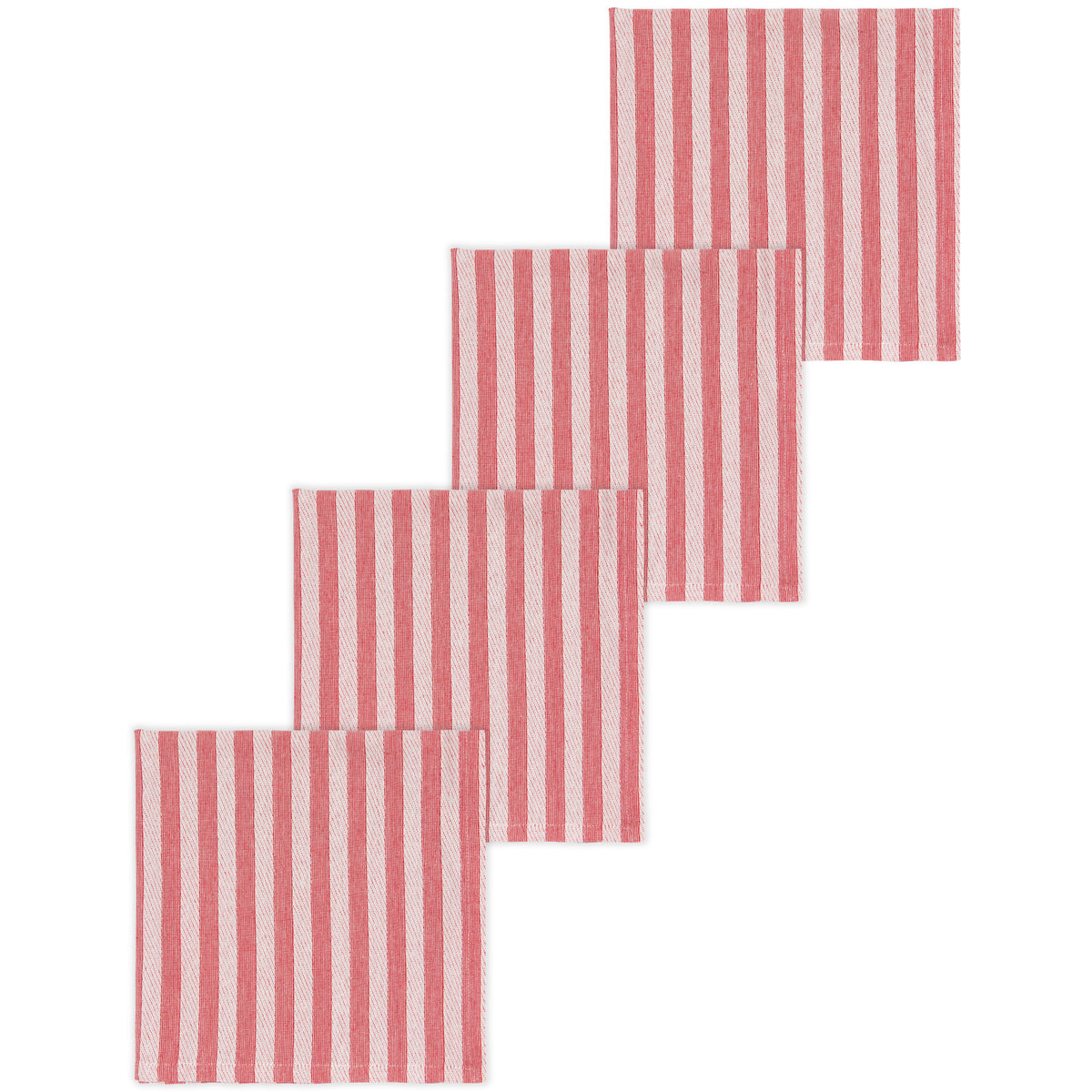 Peppermint Stripe Woven Napkins Set of 4
