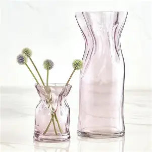 Lilac Cinched Glass Vase