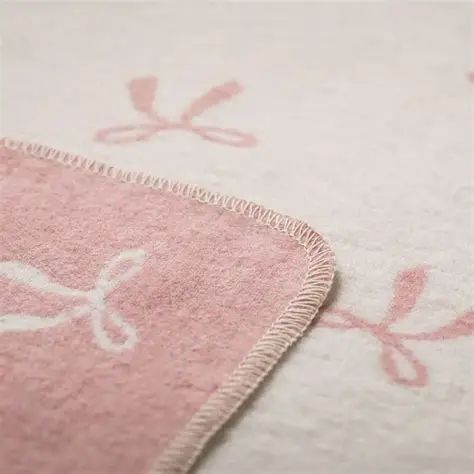Blush Bow Baby Blanket