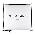 Mr. & Mrs. Pillow - Black & White