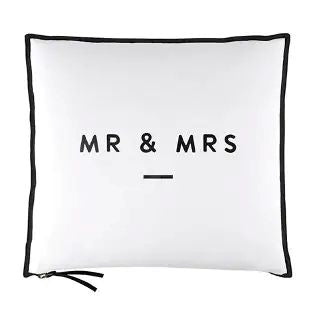 Mr. & Mrs. Pillow - Black & White