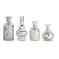 Vase Mini Bud Assort Silver Mercury Etched
