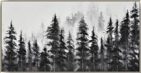 Misty Pines Wall Art 28 x 56"
