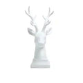 Glossy White Ceramic Deer Bust 16.5"