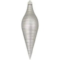 Silver Glitter Ornament 12" - Shatterproof
