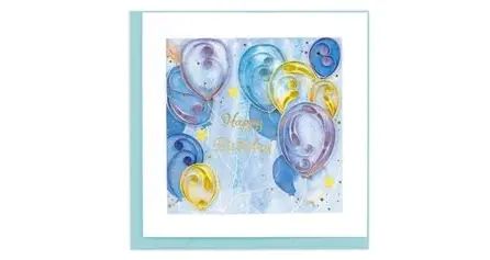 Quilling Card | Happy Birthday Balloons