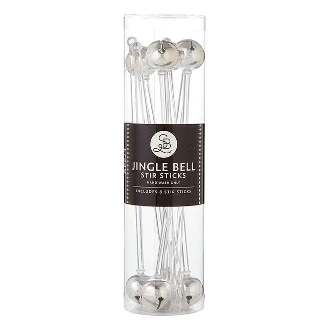 Jingle Bell Stir Stick Silver