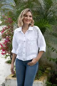 Lula's | Evelet Linen Jacket - White
