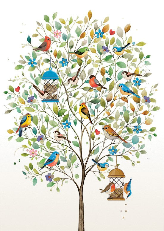 Birds in a Tree Card