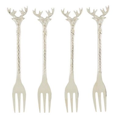 CREATIVE BRANDS | Silver Stag Fork Set of 4