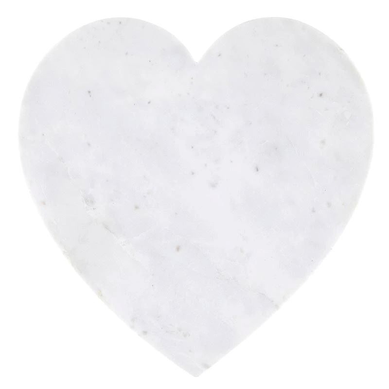 White Marble Heart Tray