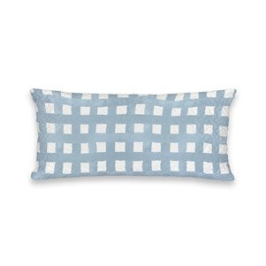 Ida Mae | Elle Plaid Blue Quilted Pillow
