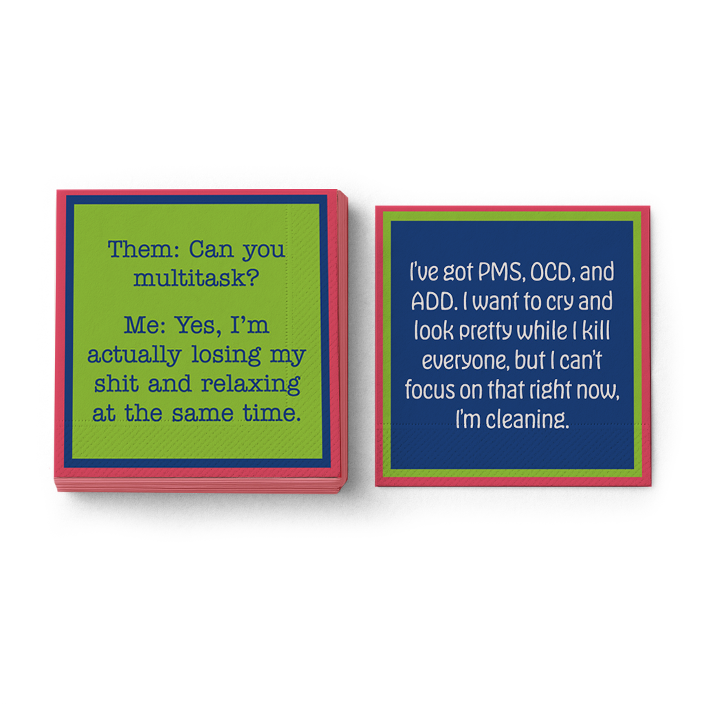Drinks on Me | PMS OCD Cocktail Napkins