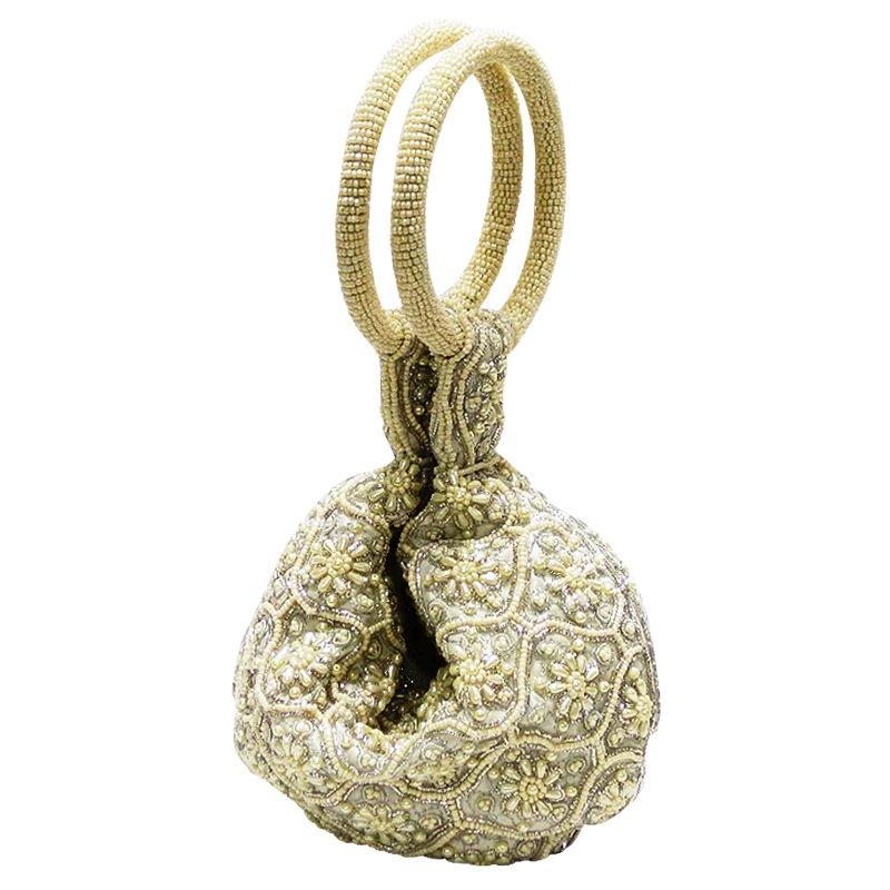 Evening Beaded Bag White Cream David Jefferies