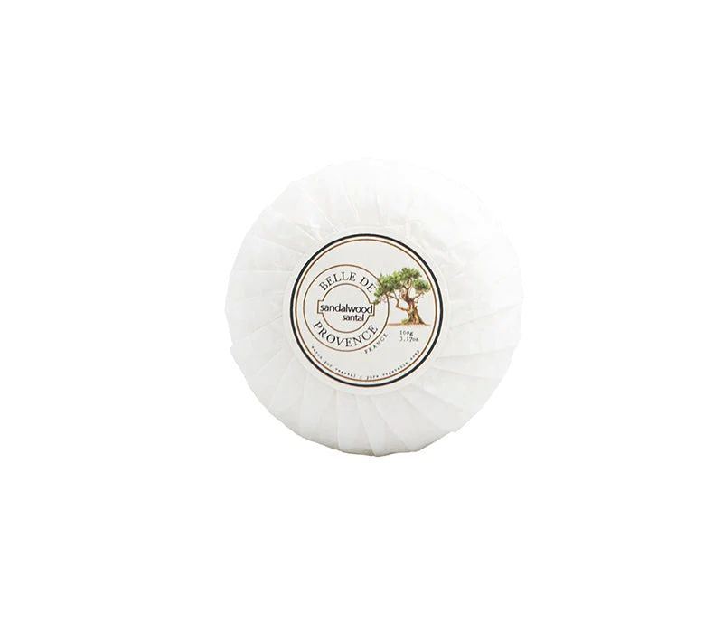 Soap Bar 100 gr Round Wrapped Sandlewood Belle De Provence