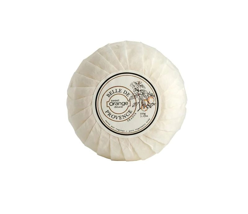 Soap Bar 100 gr Round Wrapped Sweet Orange Belle De Provence
