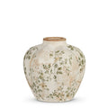 Vase Taupe Floral 8" ZR