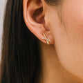 Lover's Tempo | Pave Gold X Stud Earrings