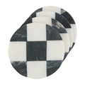Coaster - Set Checkered Round MP