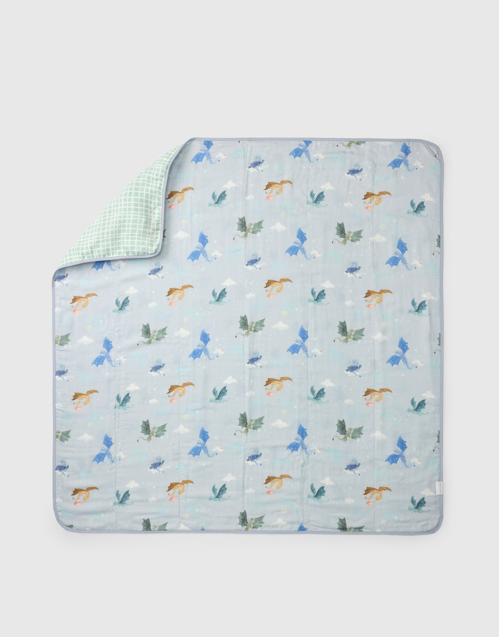 Loulou Lollipop | Magical Dragons Muslin Quilt Blanket
