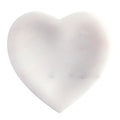 White Marble Heart Indent Dish - 4.5"
