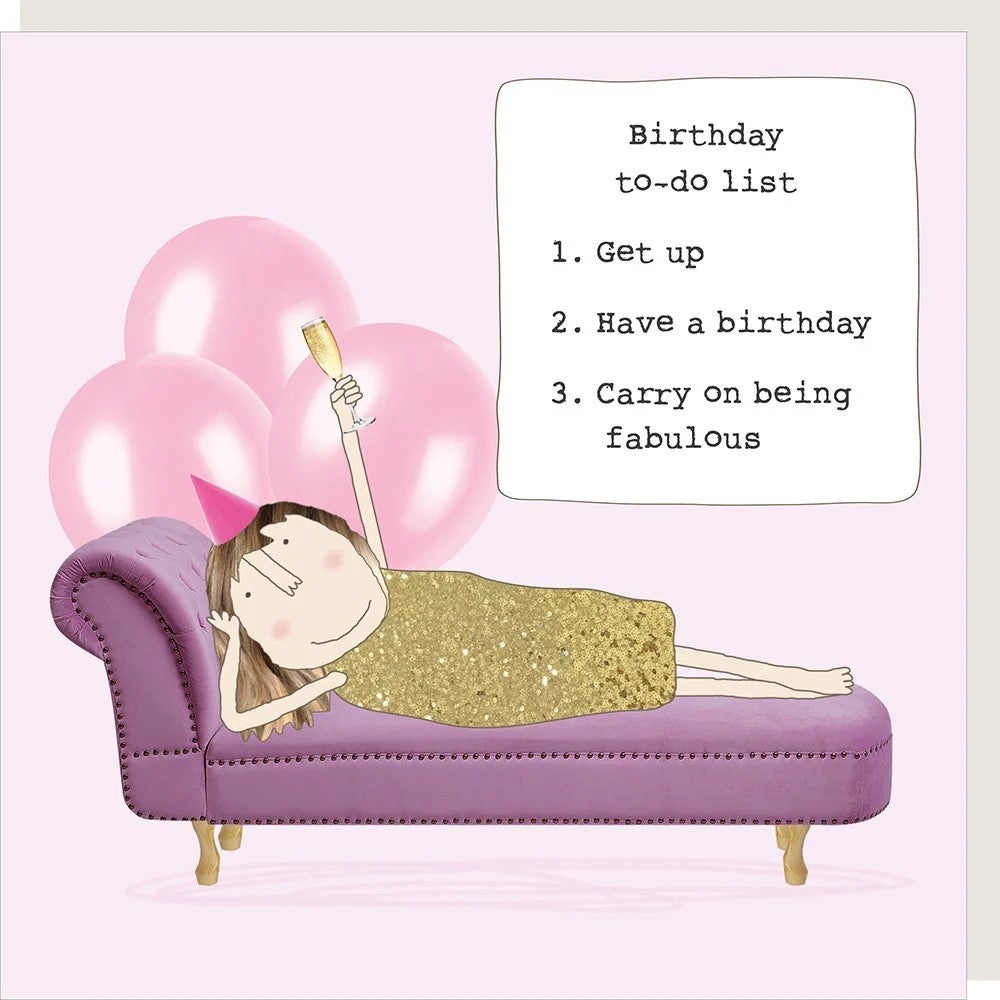 Rosie Made A Thing | Birthday Card - Birthday To Do List