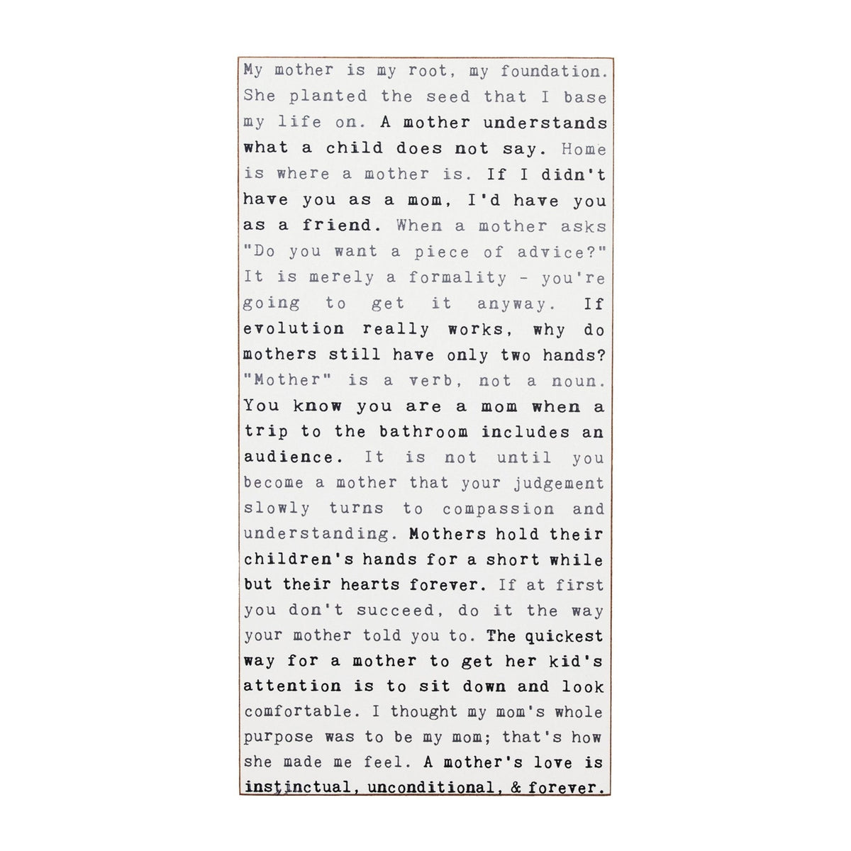 Cedar Mountain Studios | Mothers Timber Wall Sign