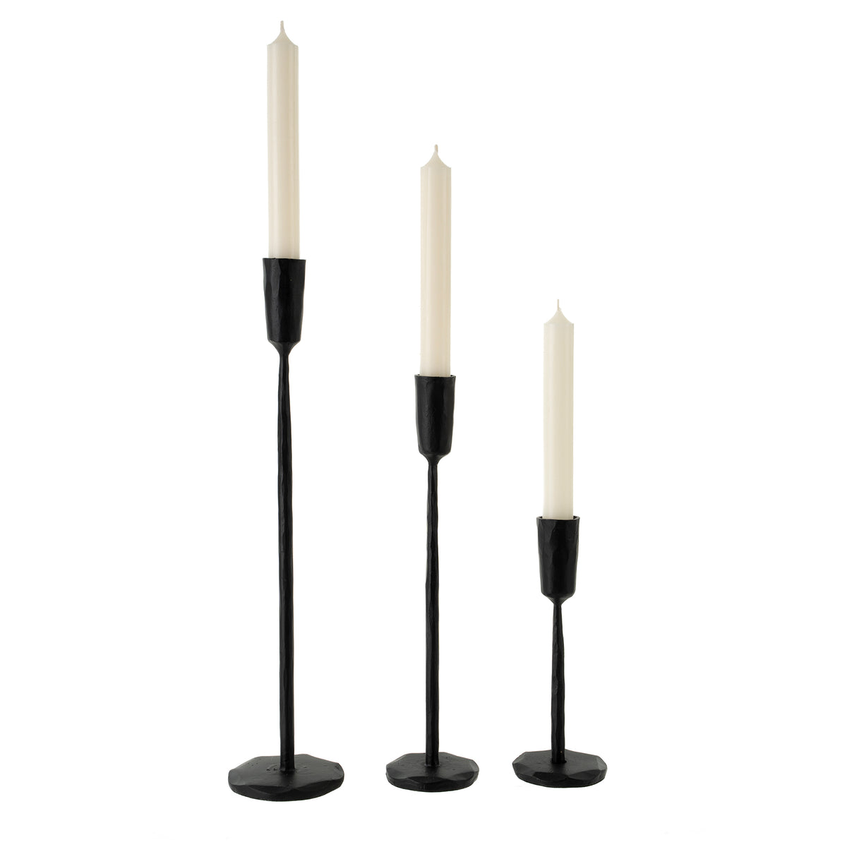 Luna Forged Candleholder - Black